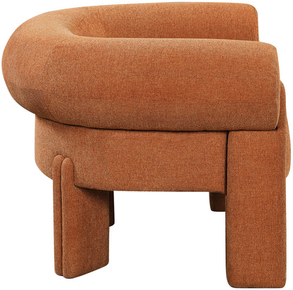 Emerson Cognac Polyester Fabric Accent Chair Cognac