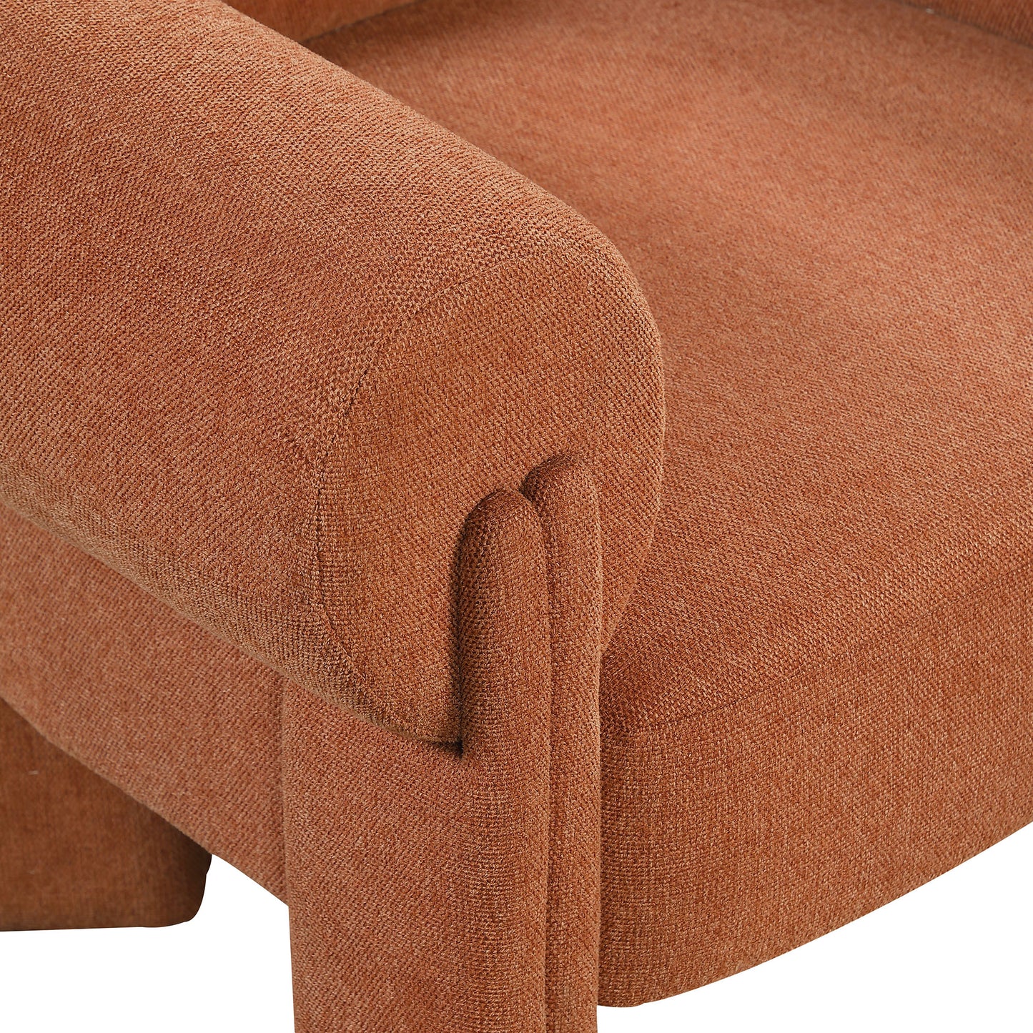 emerson cognac polyester fabric accent chair cognac