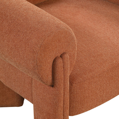 Emerson Cognac Polyester Fabric Accent Chair Cognac