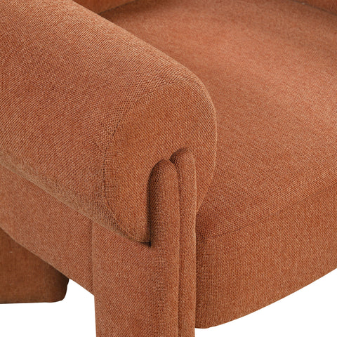Emerson Cognac Polyester Fabric Accent Chair Cognac