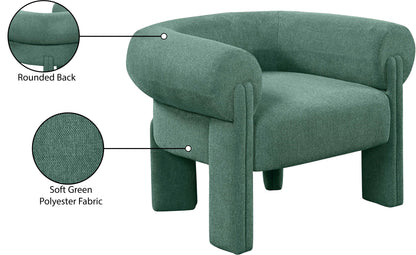 Emerson Green Polyester Fabric Accent Chair Green