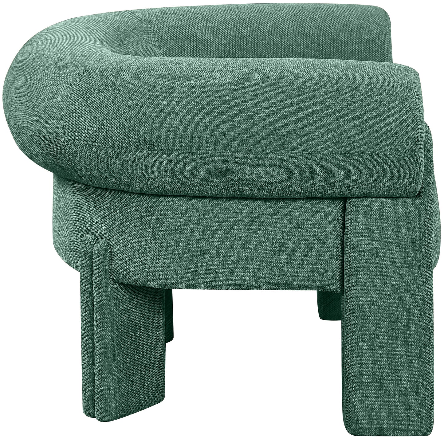 emerson green polyester fabric accent chair green