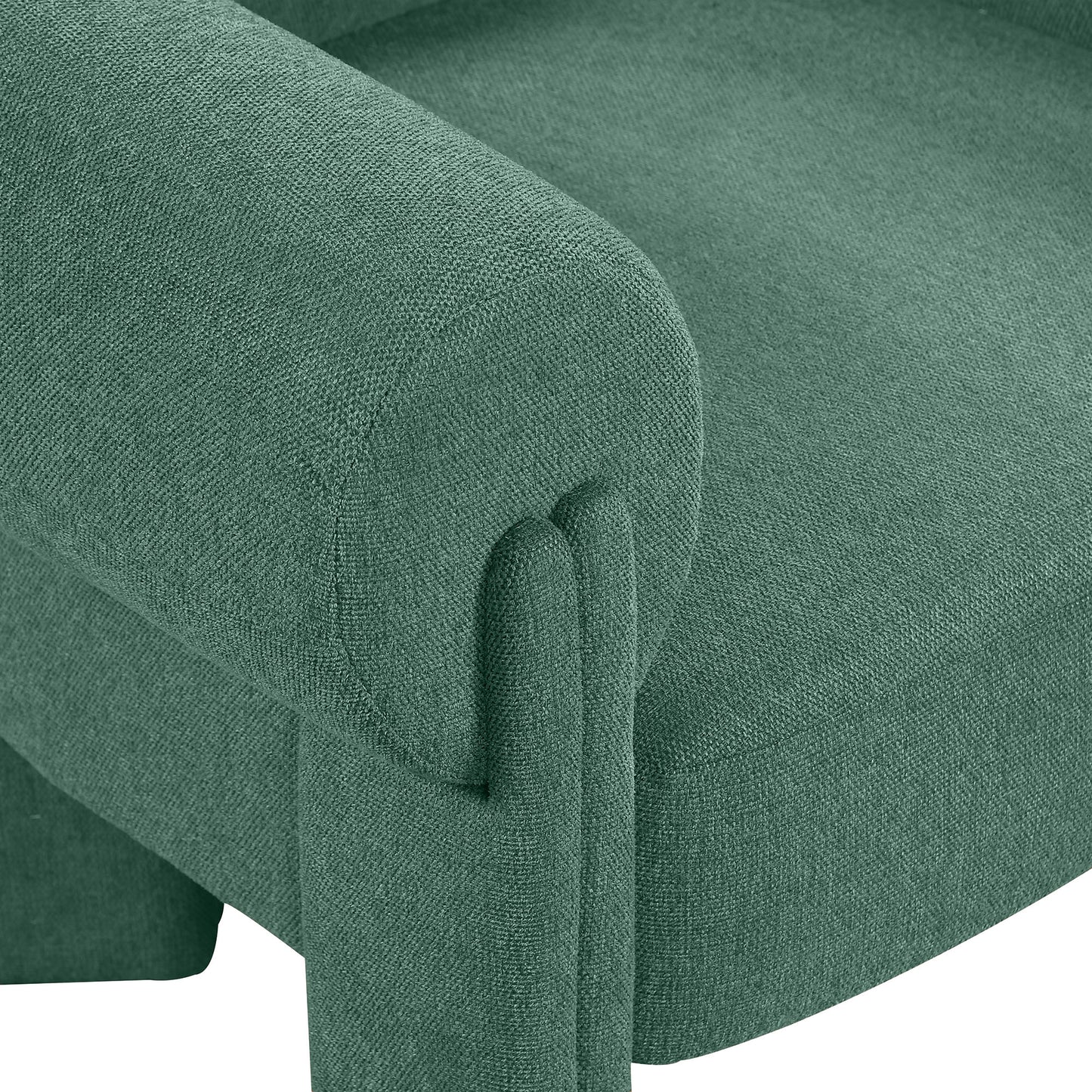 emerson green polyester fabric accent chair green