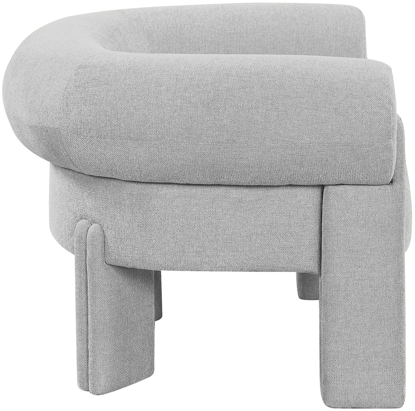 emerson grey polyester fabric accent chair grey