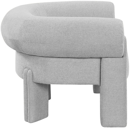 Emerson Grey Polyester Fabric Accent Chair Grey