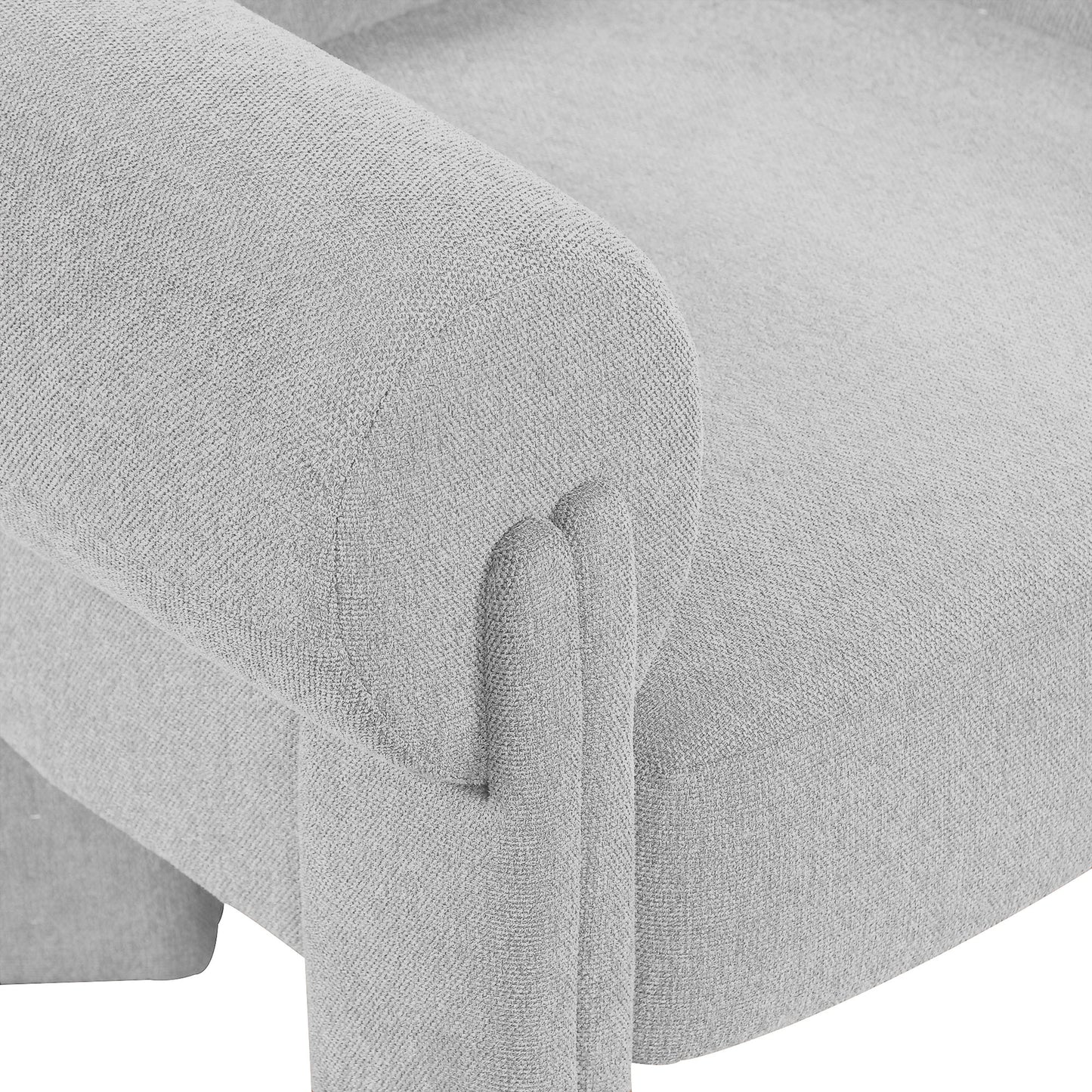 emerson grey polyester fabric accent chair grey