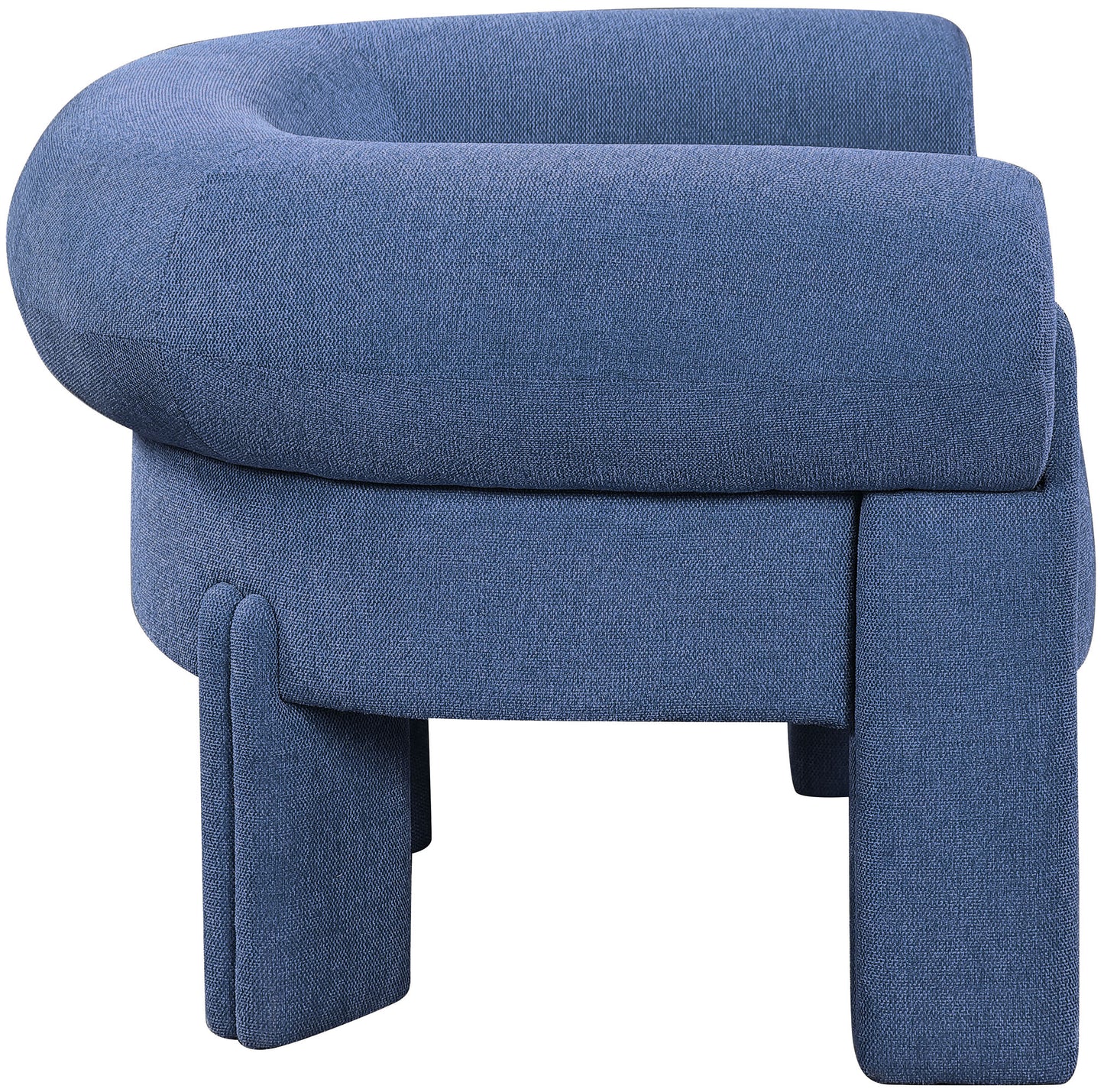 emerson navy polyester fabric accent chair navy