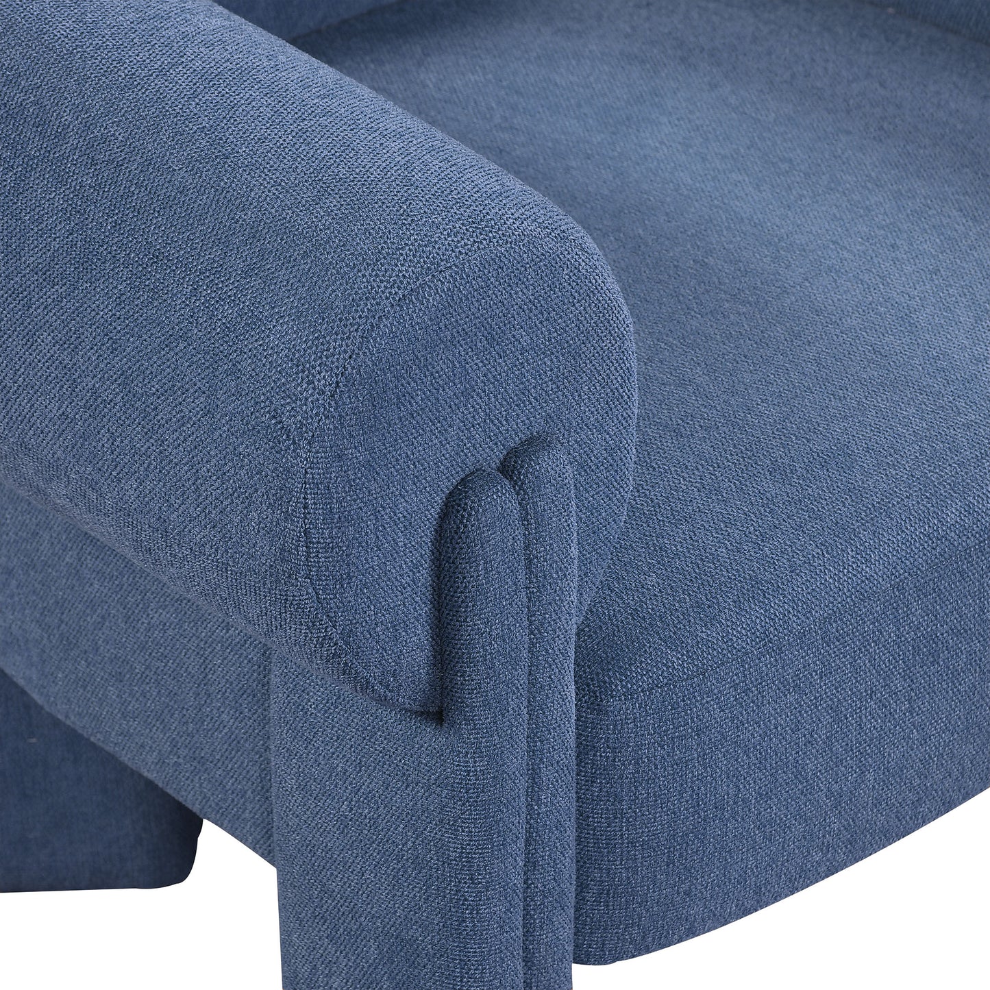 emerson navy polyester fabric accent chair navy