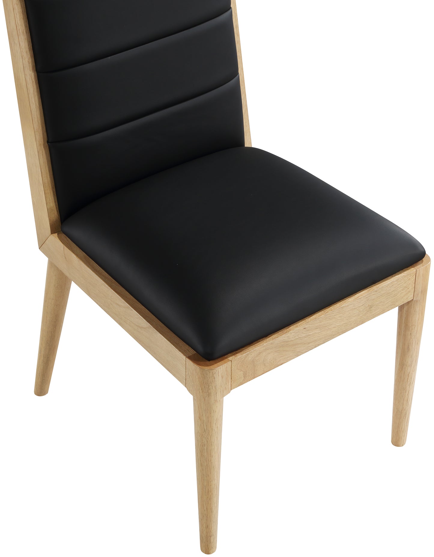 marcello black vegan leather dining chair