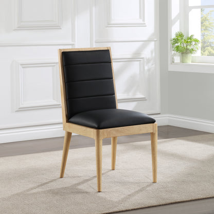 Marcello Black Vegan Leather Dining Chair