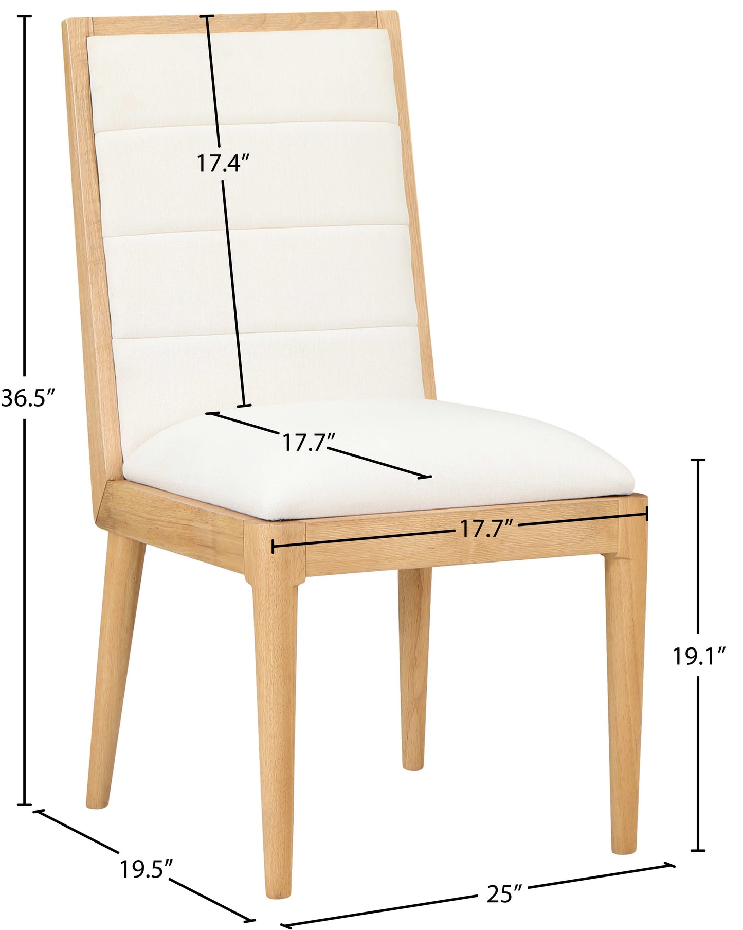 kingdom cream faux leather dining chair c