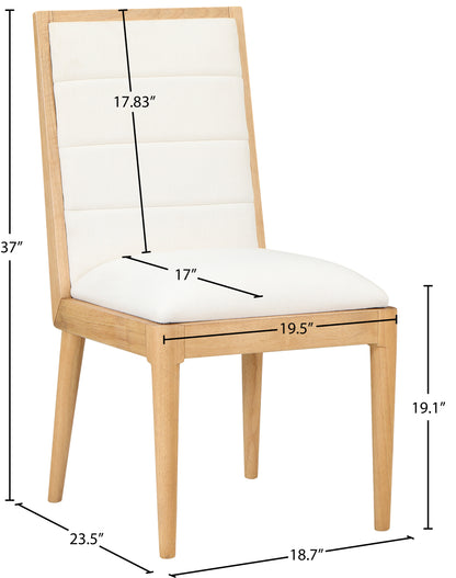 Marcello Cream Vegan Leather Dining Chair