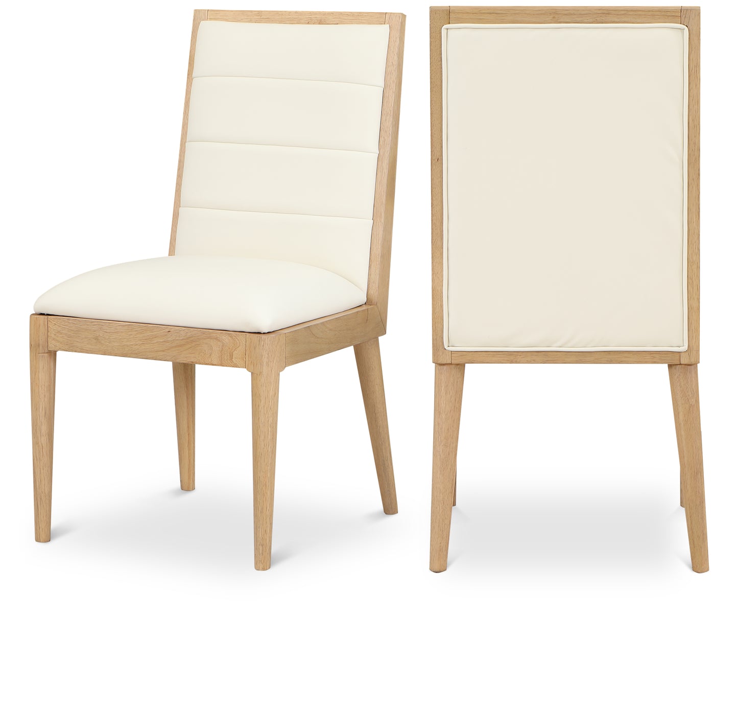 marcello cream vegan leather dining chair