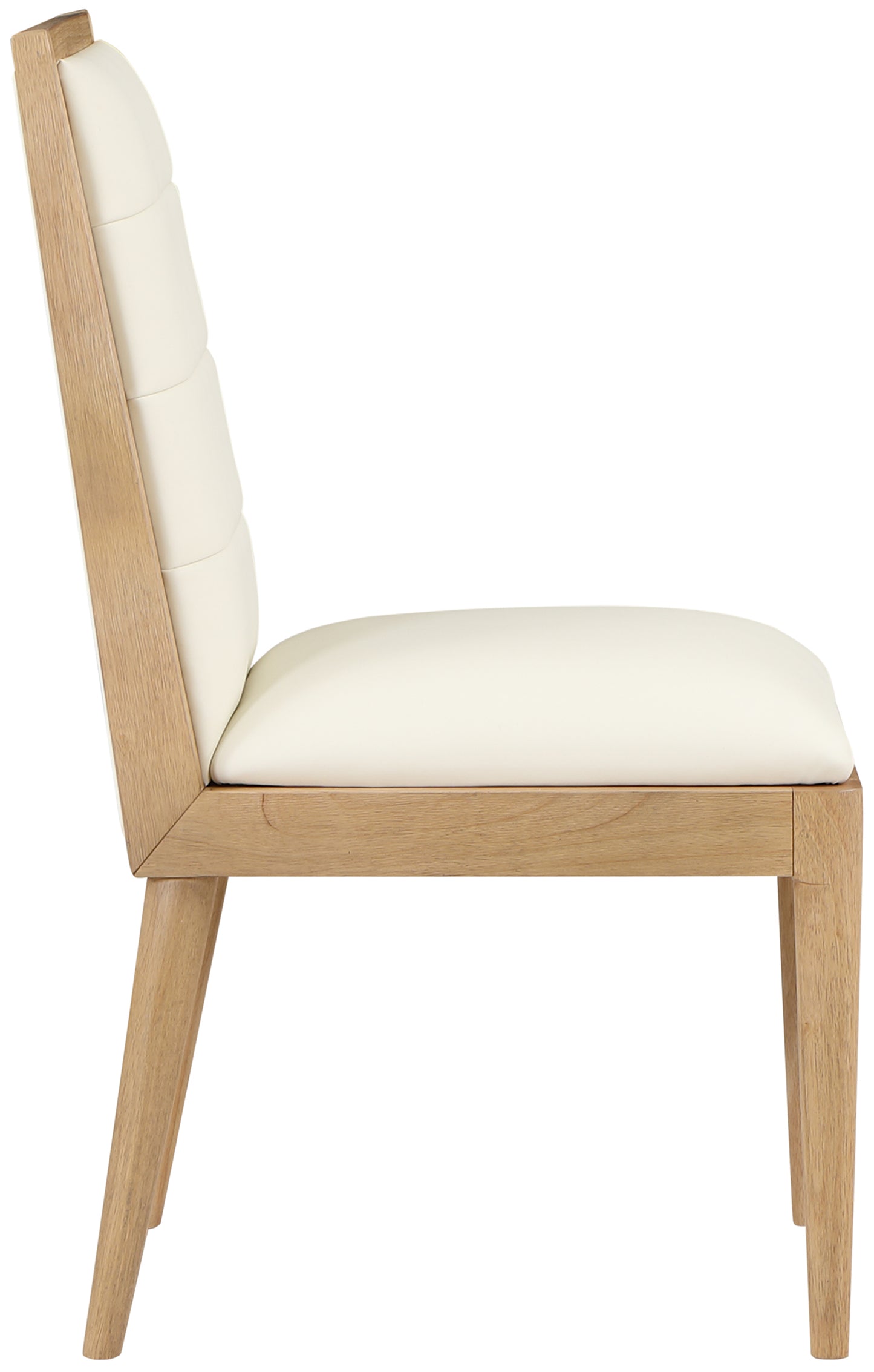 kingdom cream faux leather dining chair c