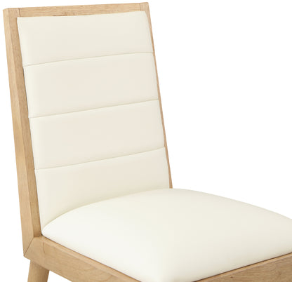 Marcello Cream Vegan Leather Dining Chair