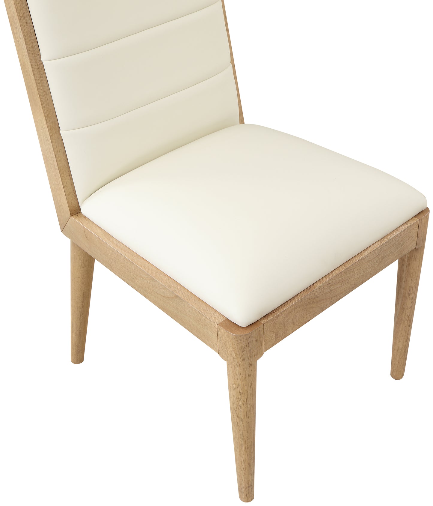 kingdom cream faux leather dining chair c