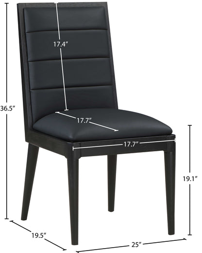 Kingdom Black Faux Leather Dining Chair C