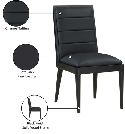 Kingdom Black Faux Leather Dining Chair C