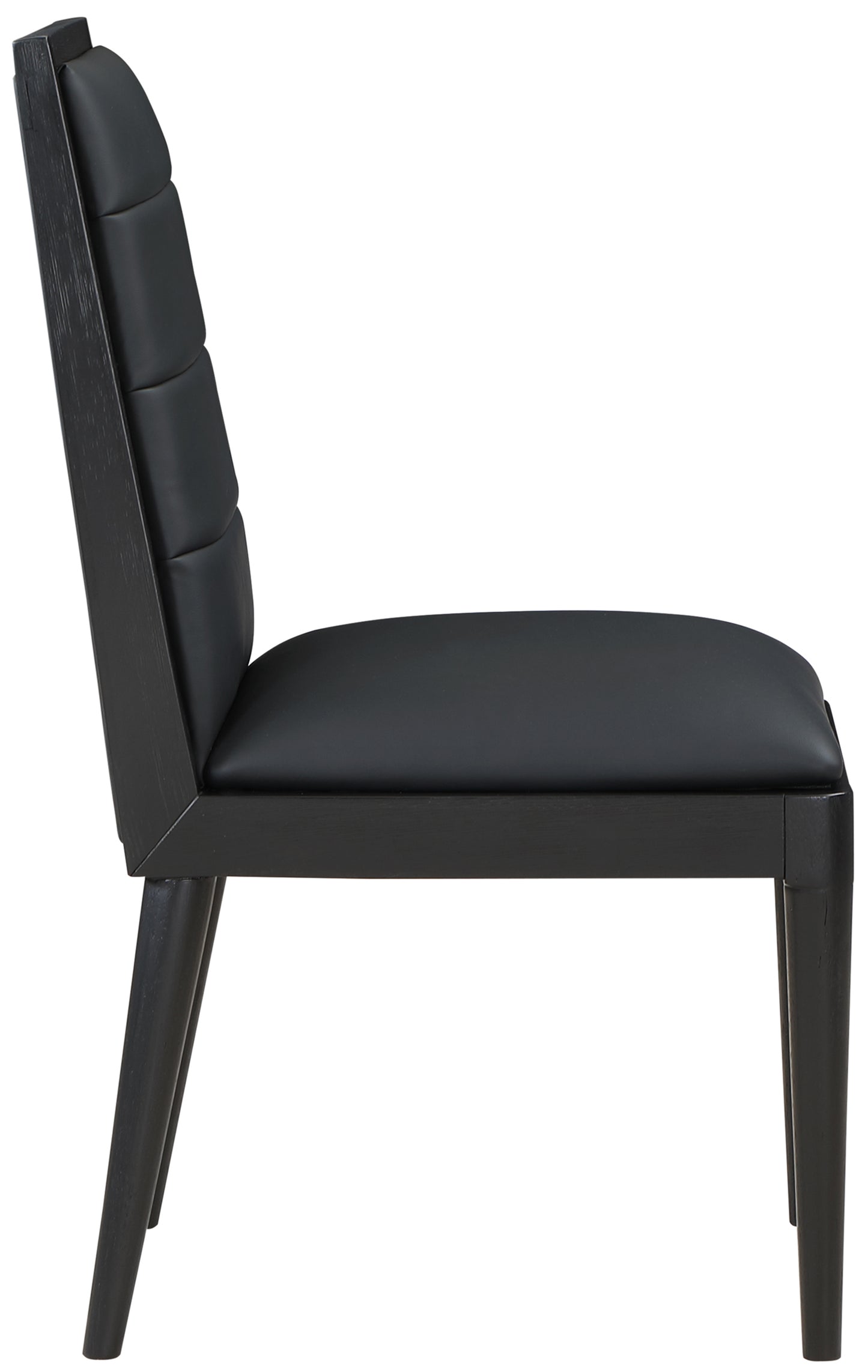 kingdom black faux leather dining chair c