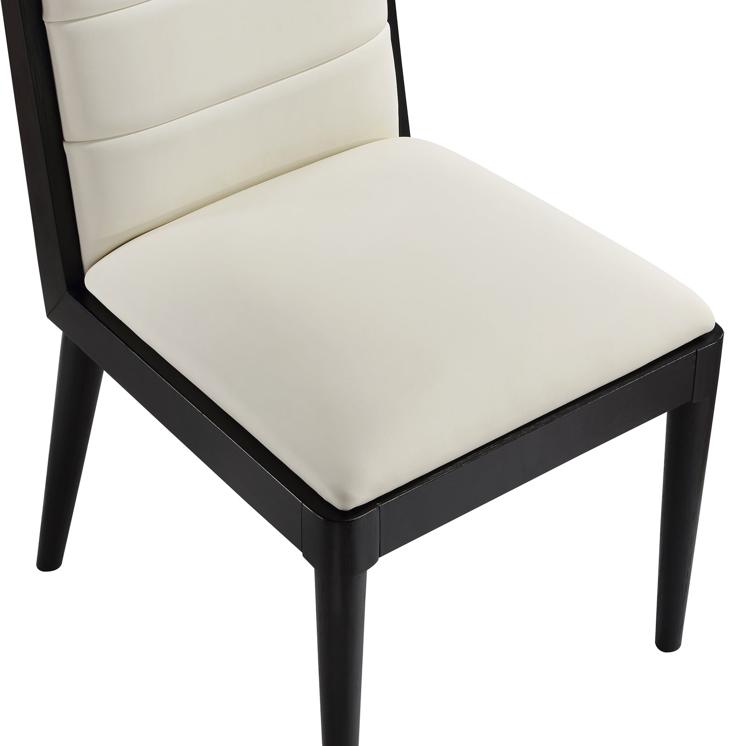 kingdom cream faux leather dining chair c