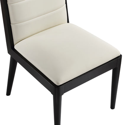 Kingdom Cream Faux Leather Dining Chair C