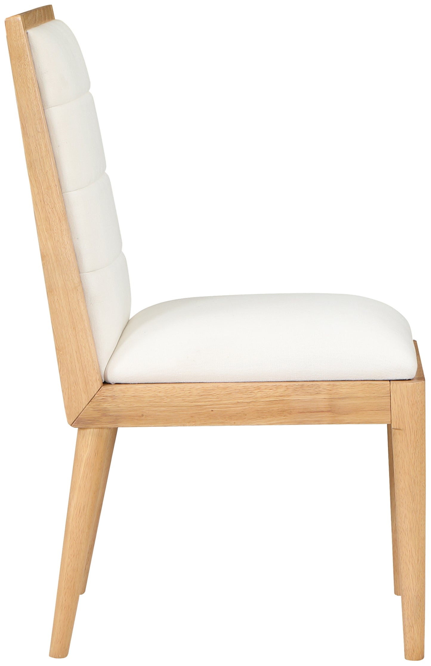 kingdom cream linen textured fabric dining chair c