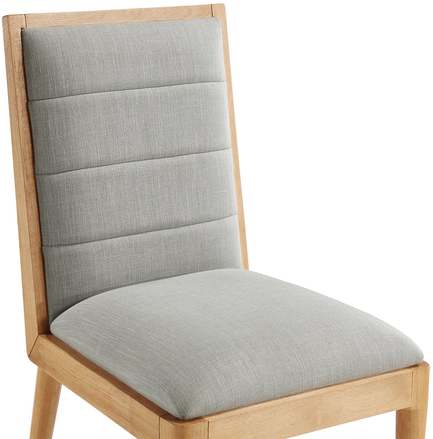 kingdom grey linen textured fabric dining chair c