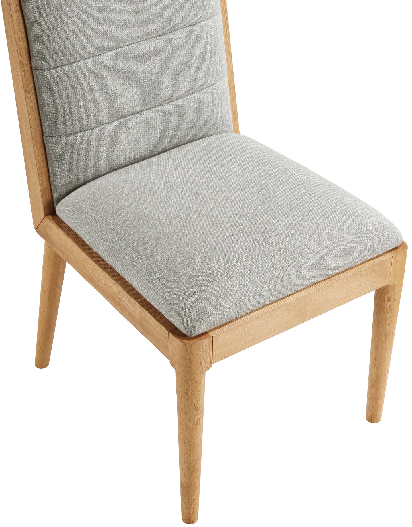 kingdom grey linen textured fabric dining chair c