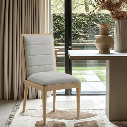 Marcello Grey Linen Textured Fabric Dining Chair