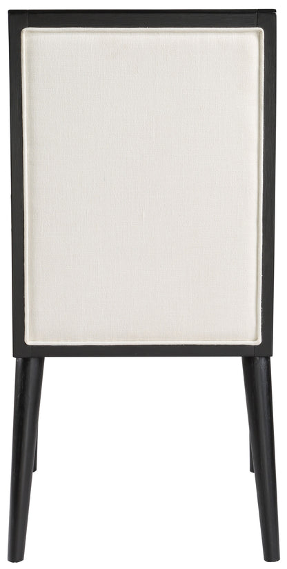 Marcello Cream Linen Textured Fabric Dining Chair