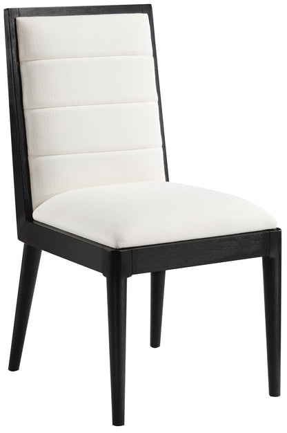 Marcello Cream Linen Textured Fabric Dining Chair