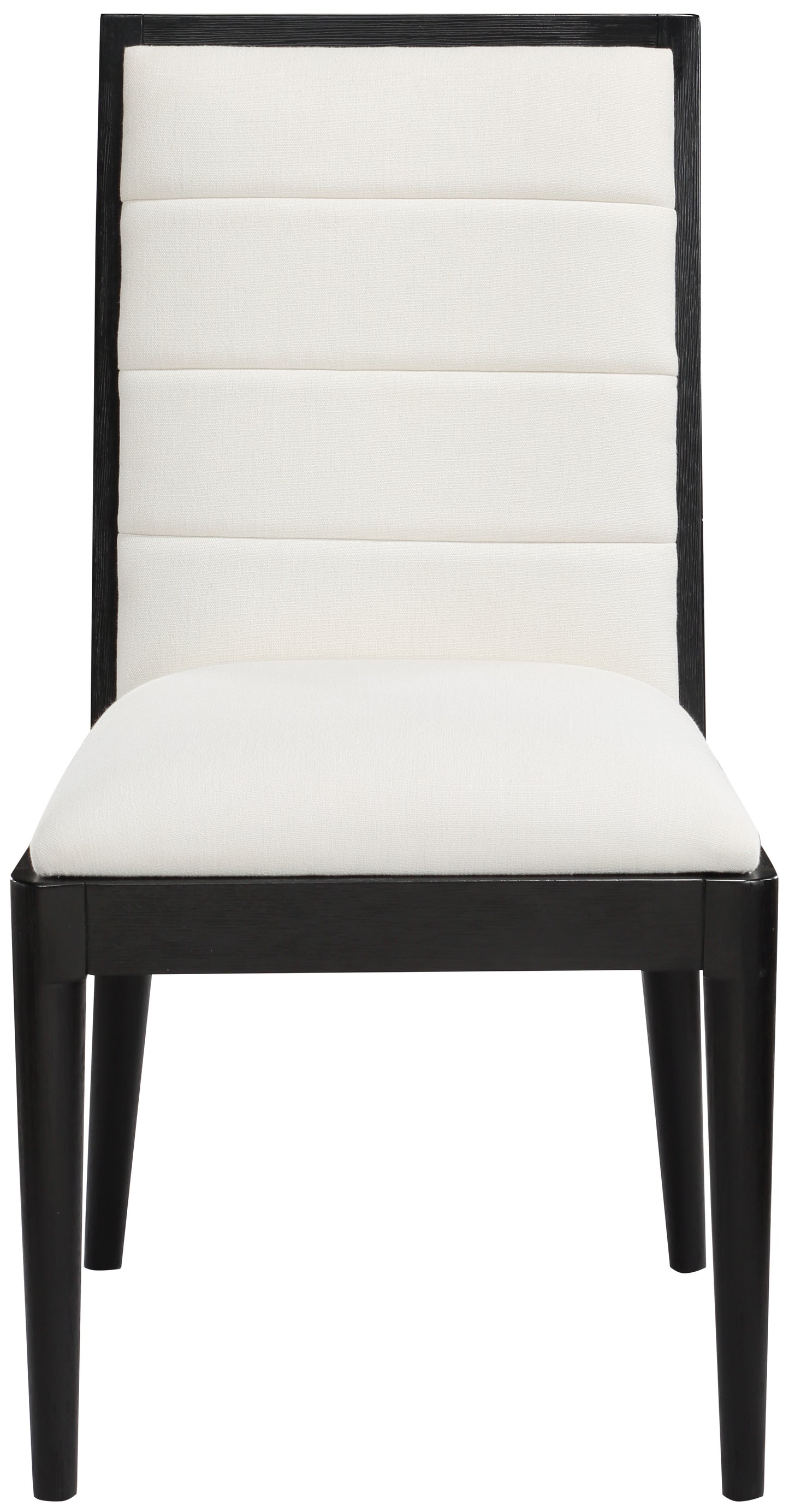 marcello cream linen textured fabric dining chair