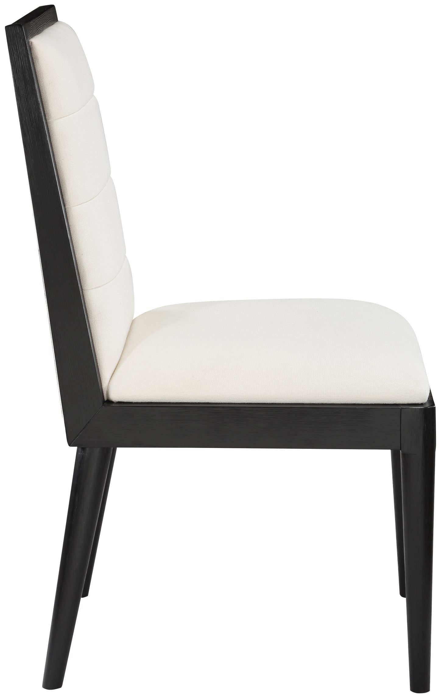 marcello cream linen textured fabric dining chair