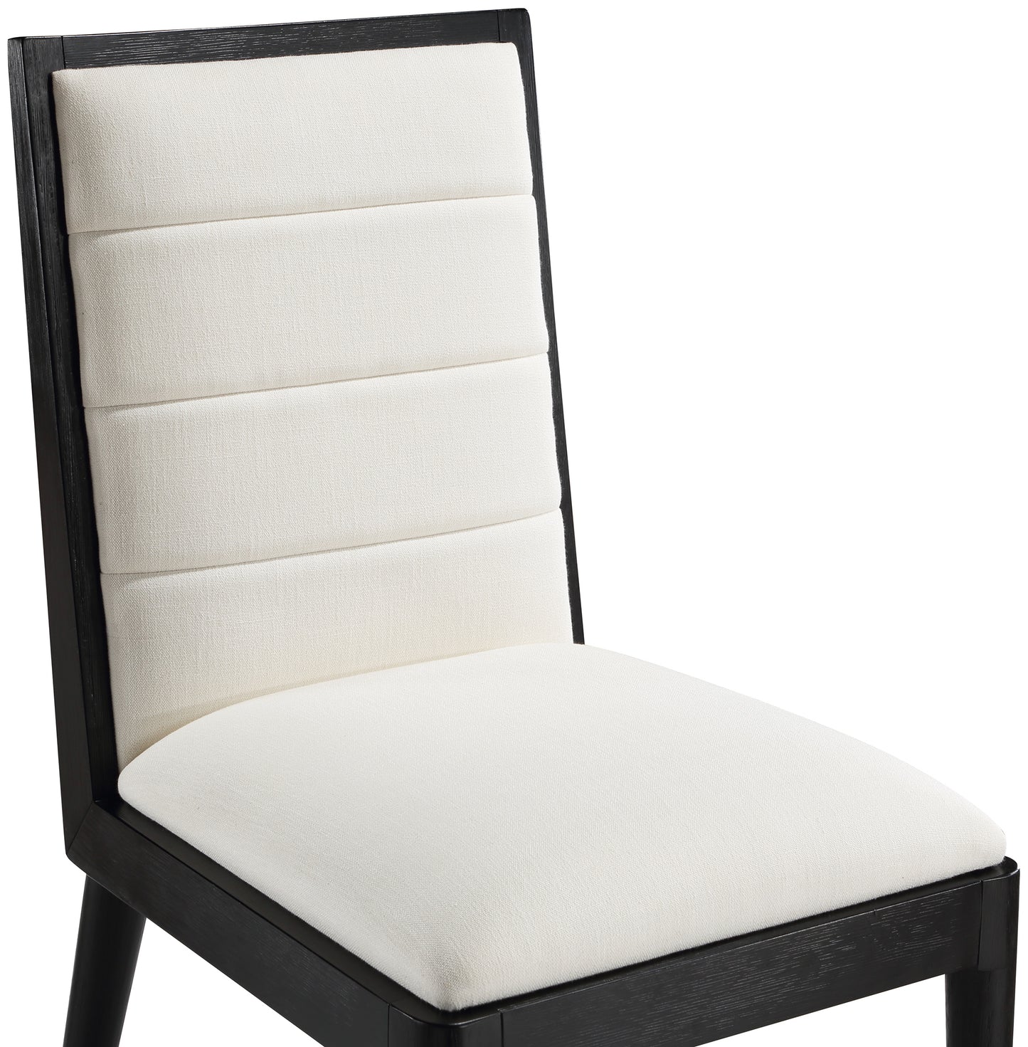 marcello cream linen textured fabric dining chair