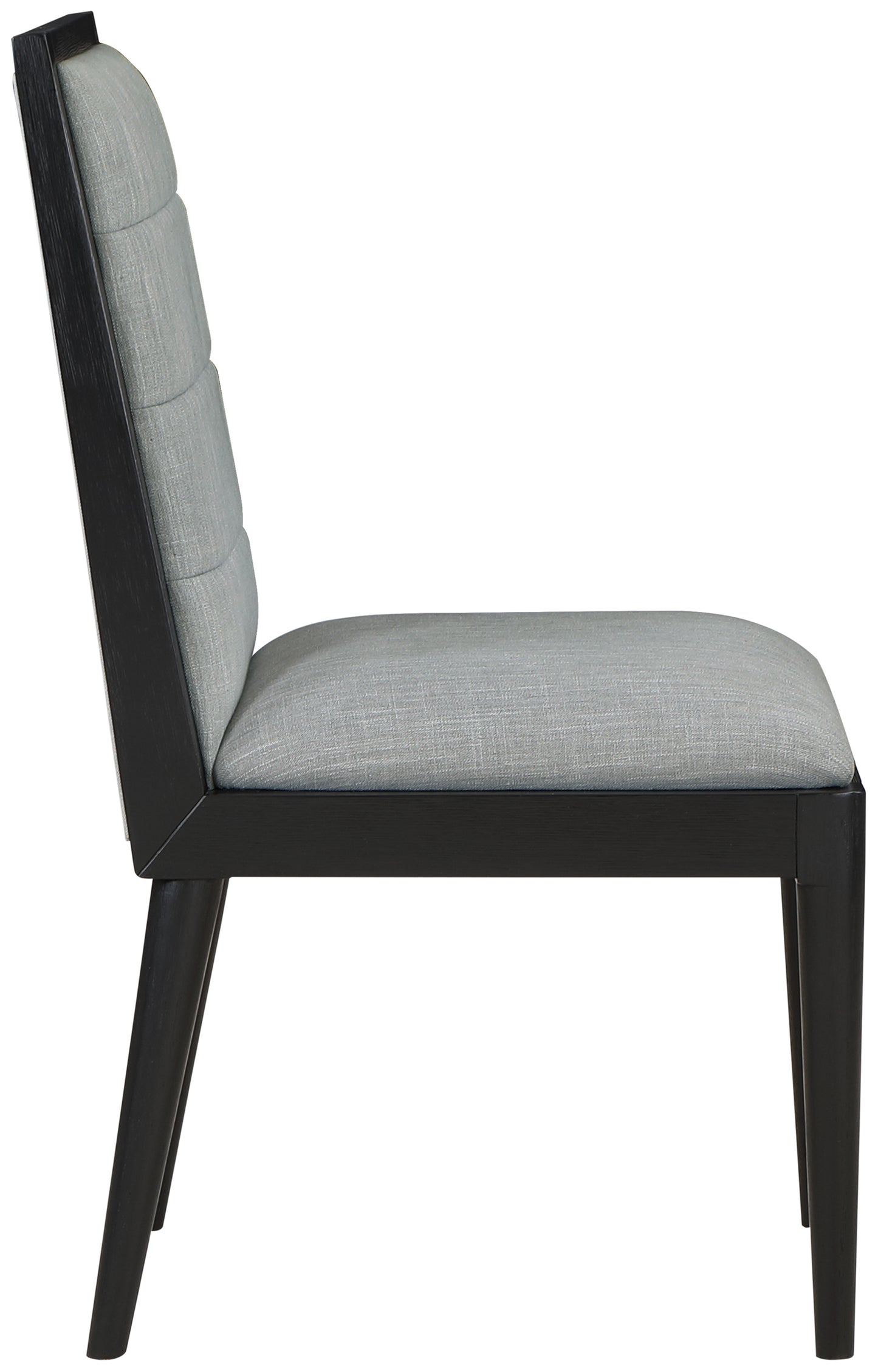 kingdom grey linen textured fabric dining chair c