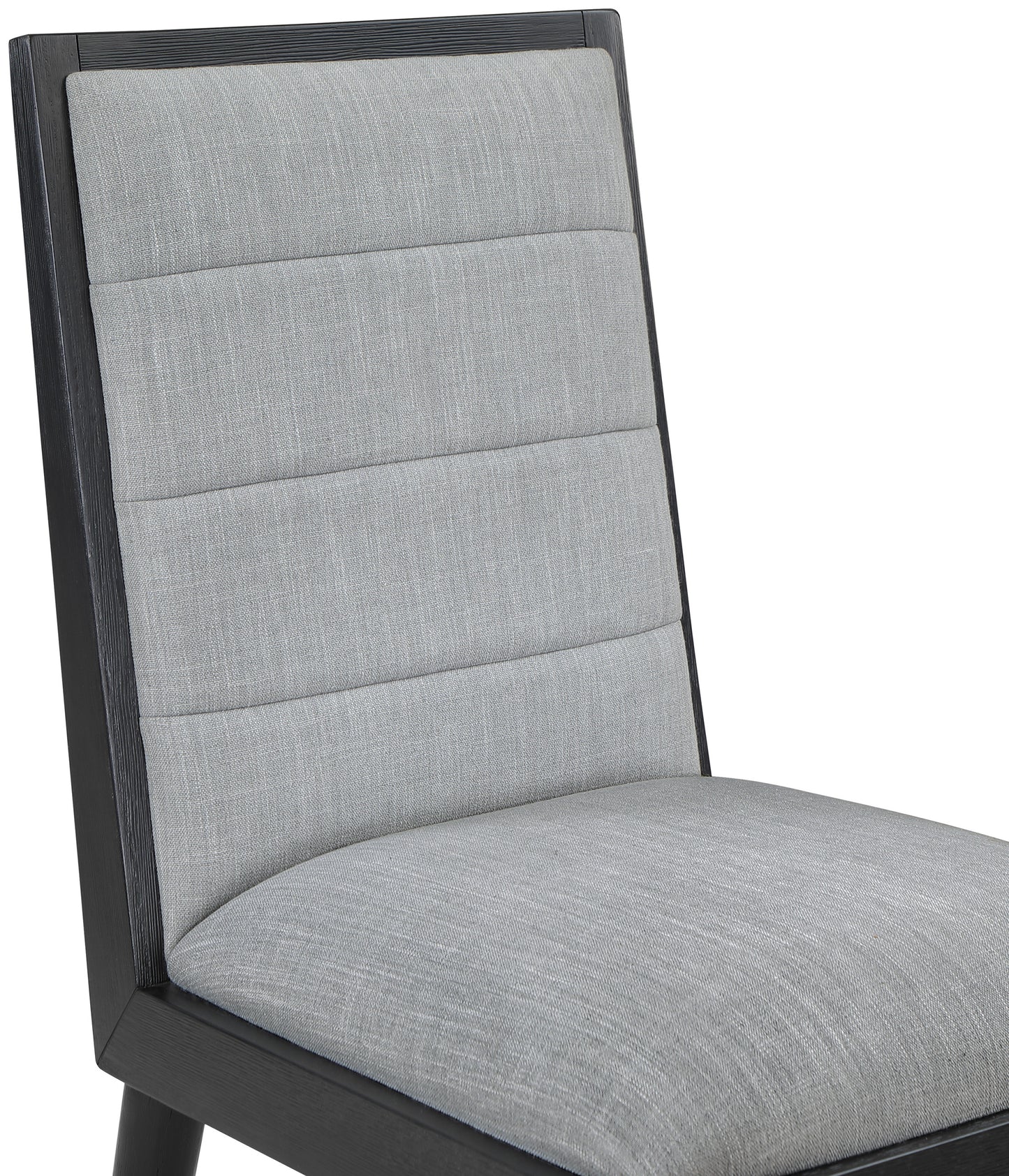 kingdom grey linen textured fabric dining chair c