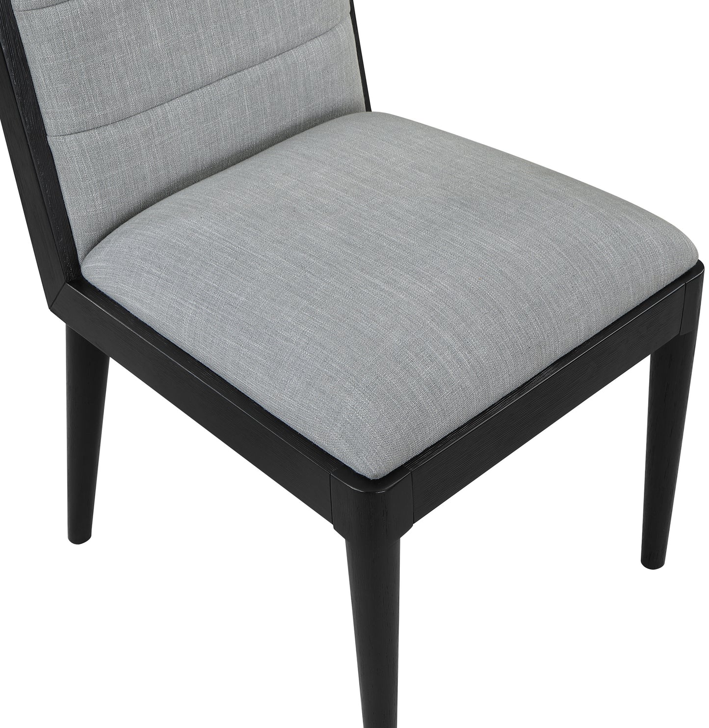 kingdom grey linen textured fabric dining chair c