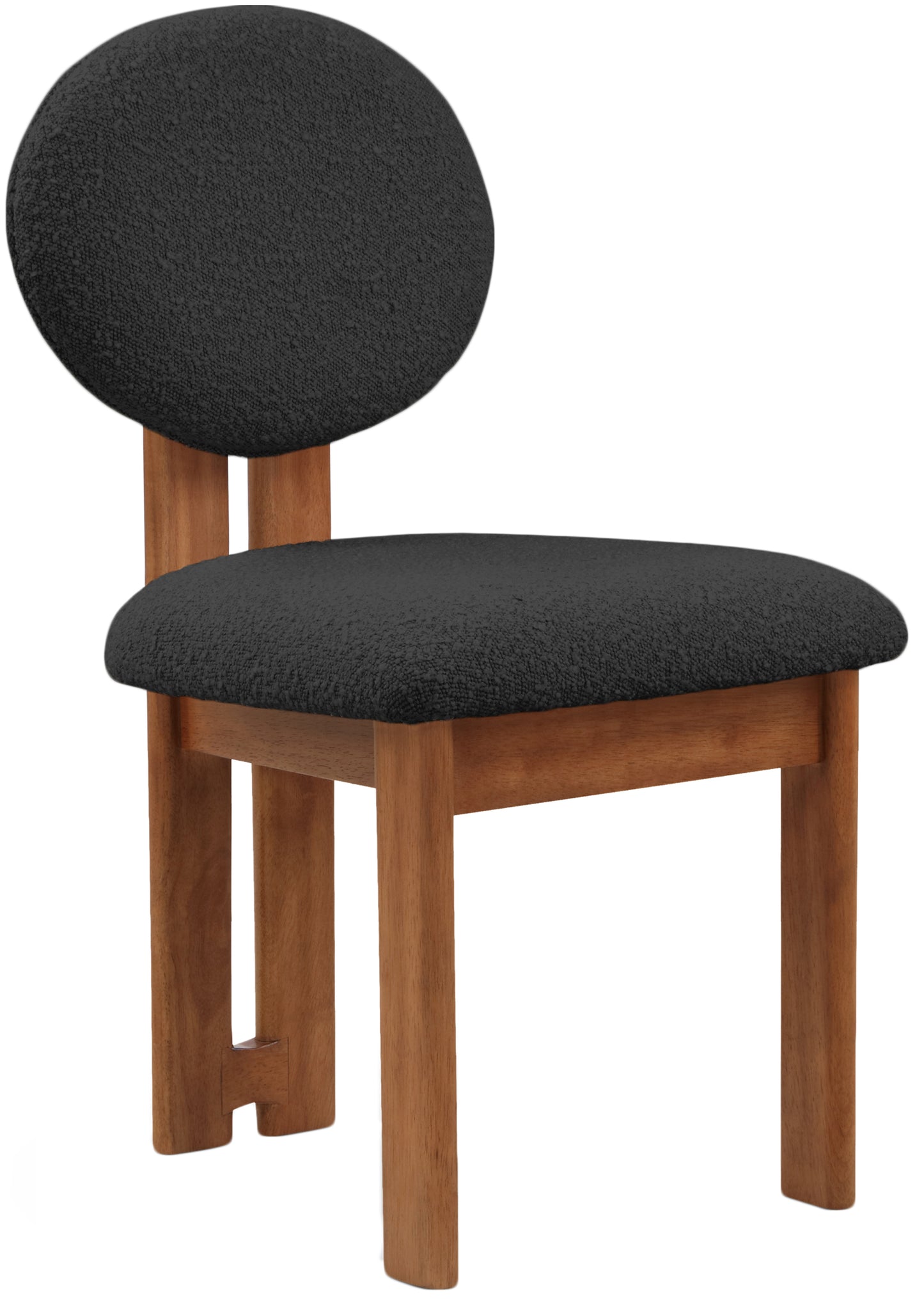 manchester black boucle fabric dining chair