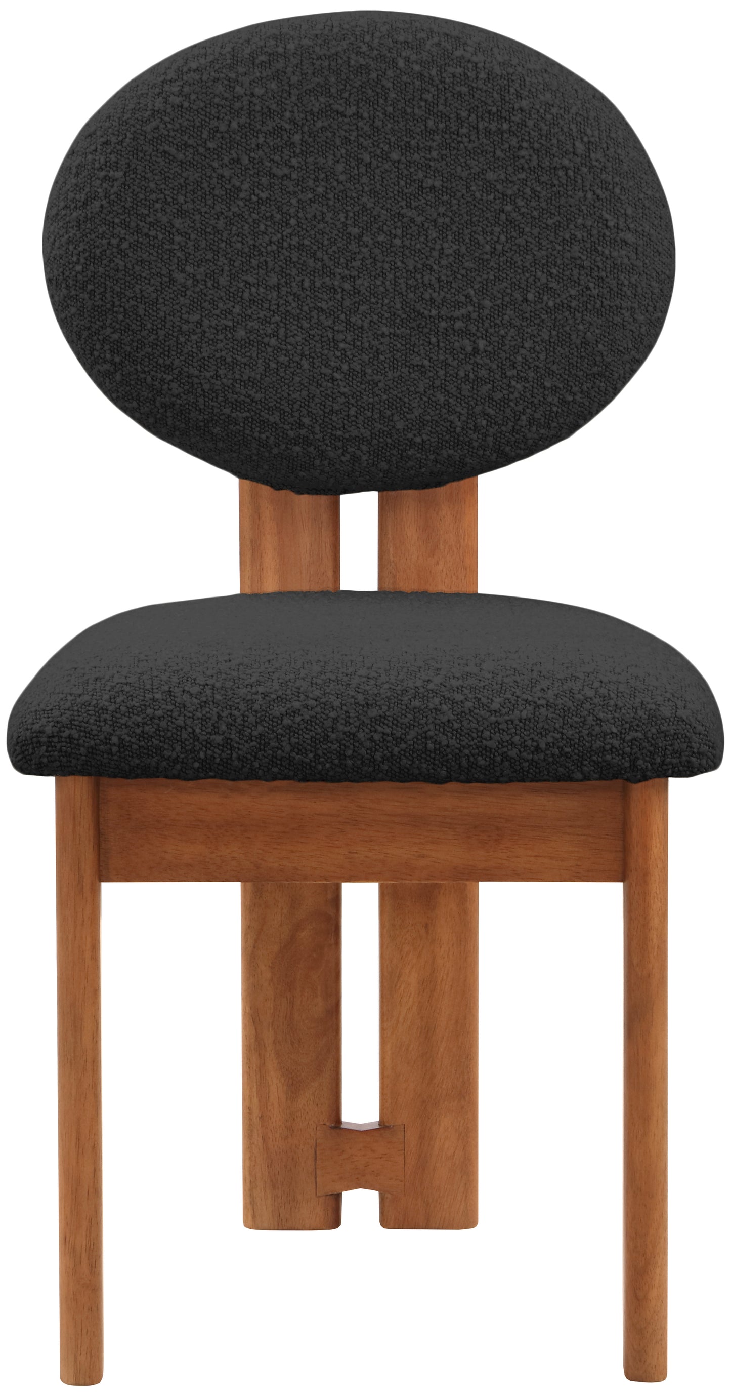 manchester black boucle fabric dining chair