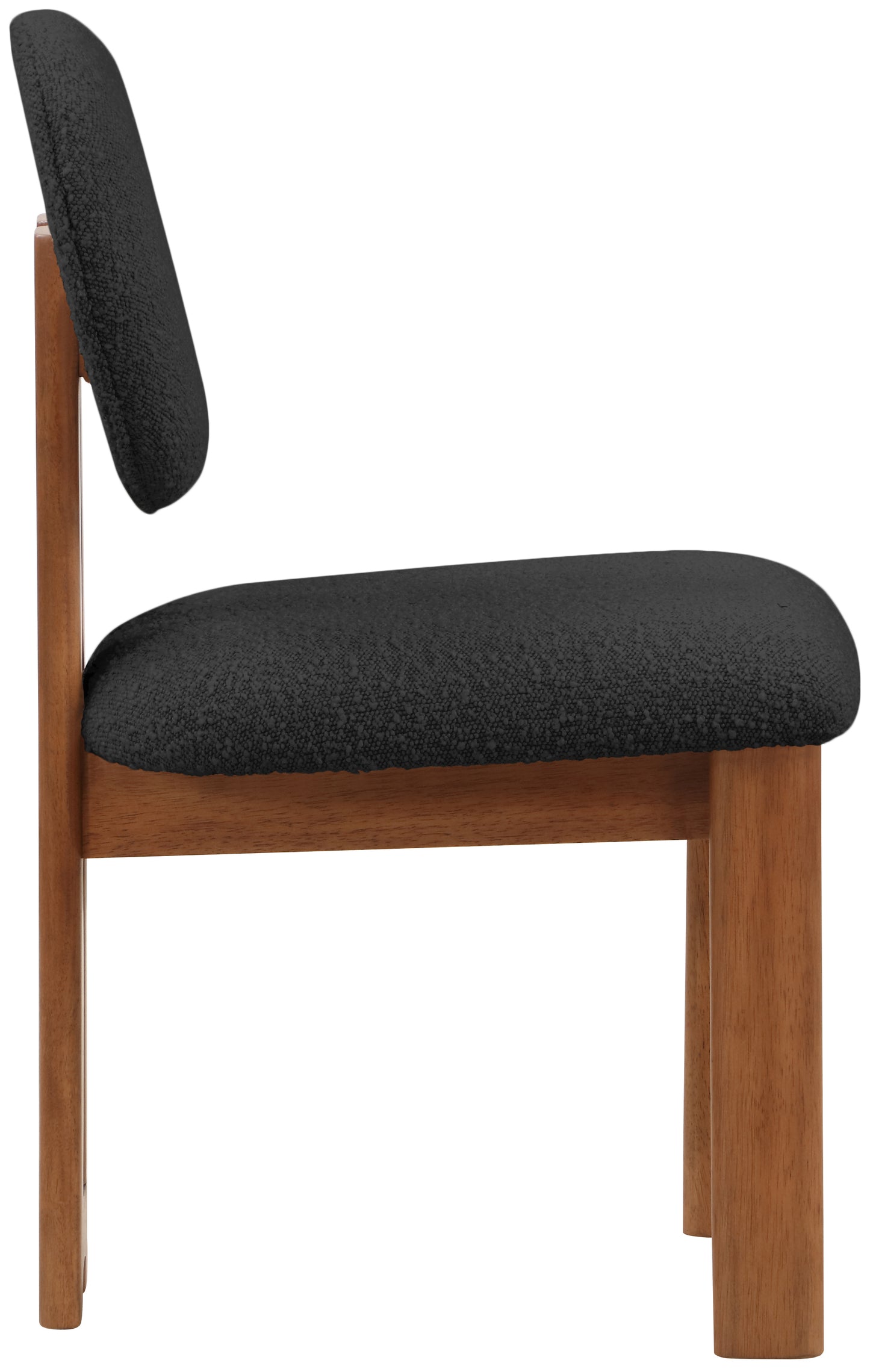 belsa black boucle fabric dining chair c