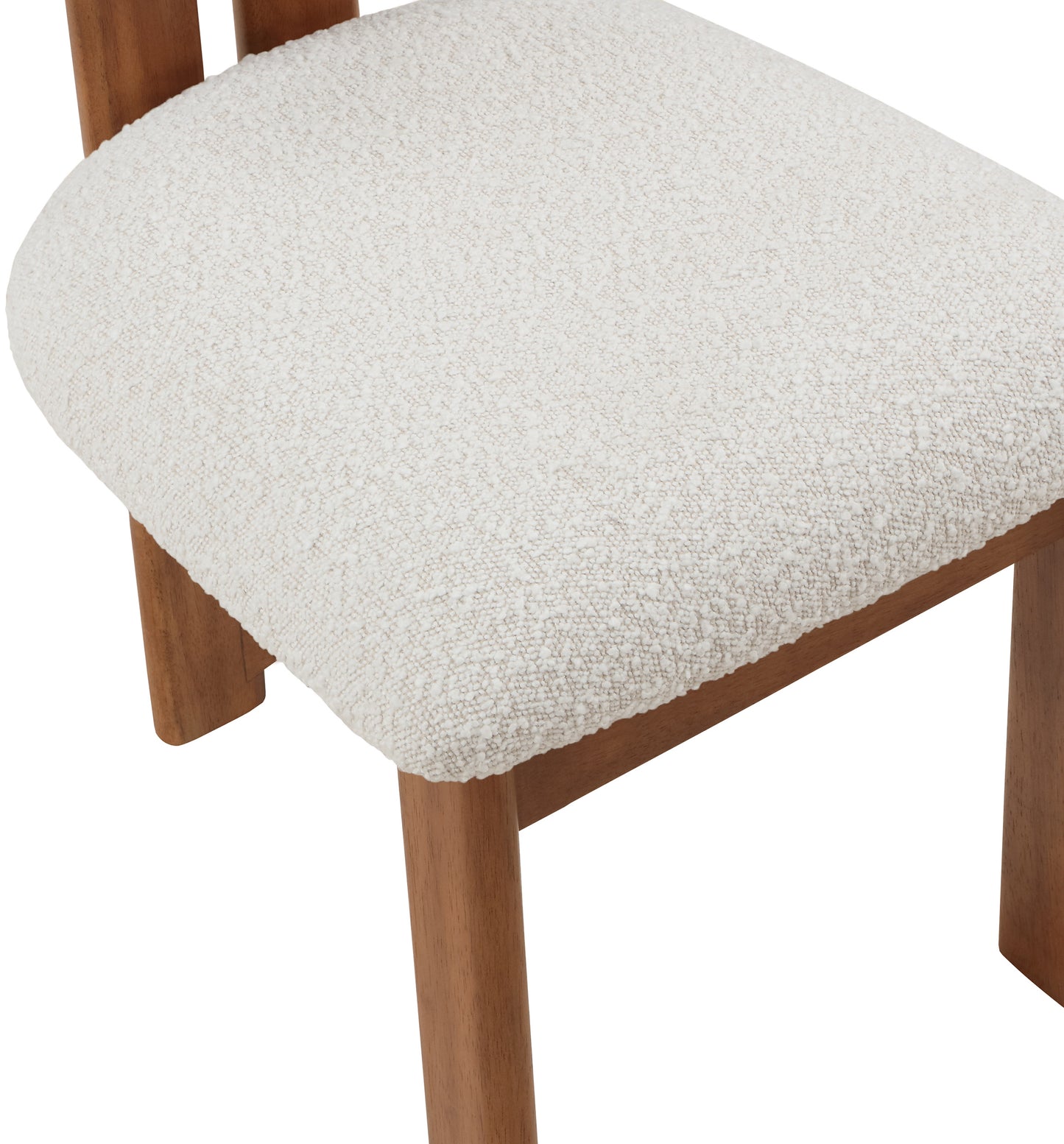 belsa cream boucle fabric dining chair c