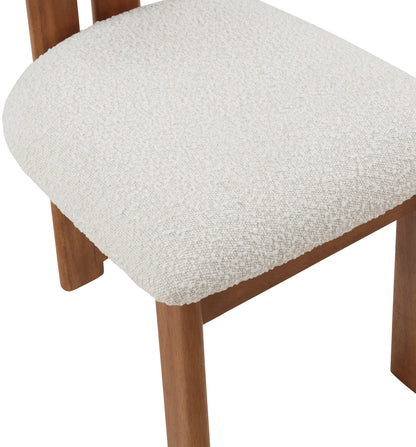 Belsa Cream Boucle Fabric Dining Chair C