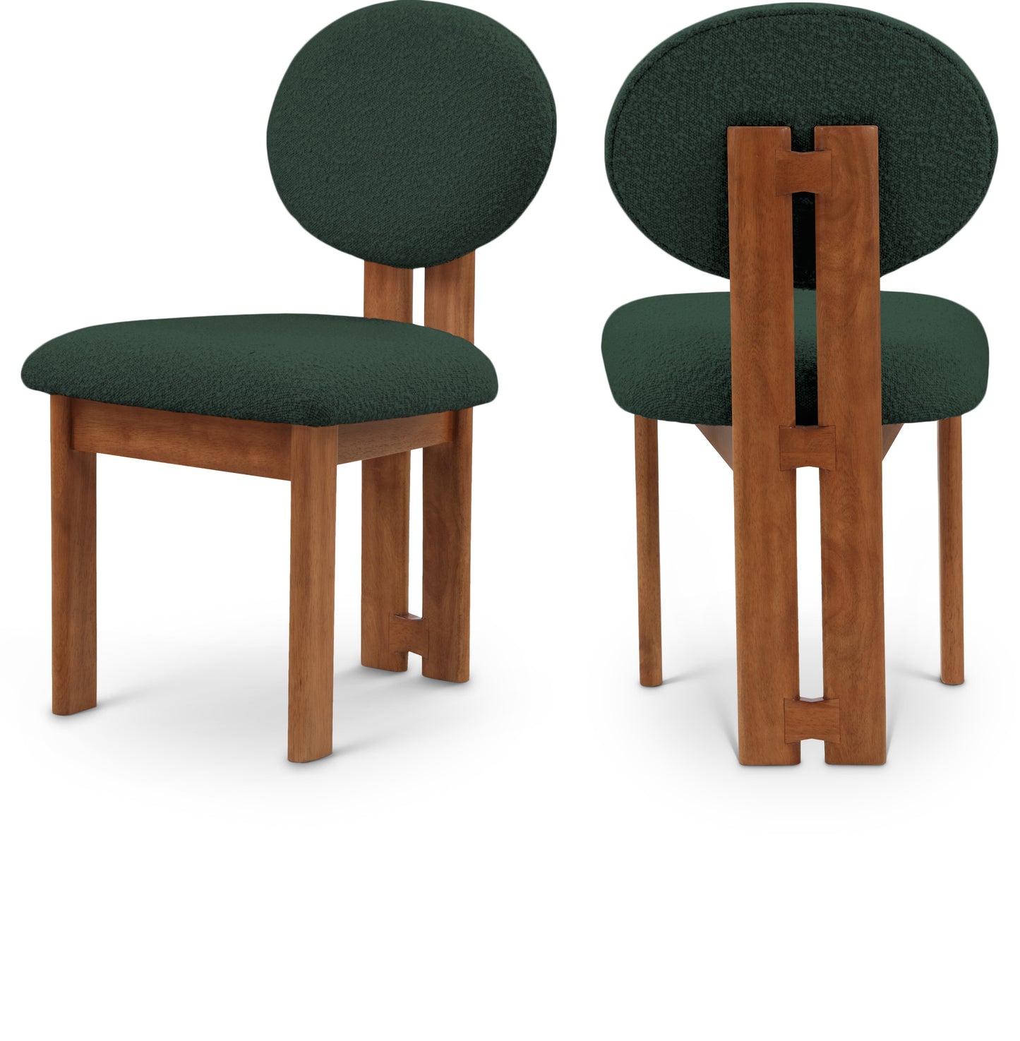 manchester green boucle fabric dining chair