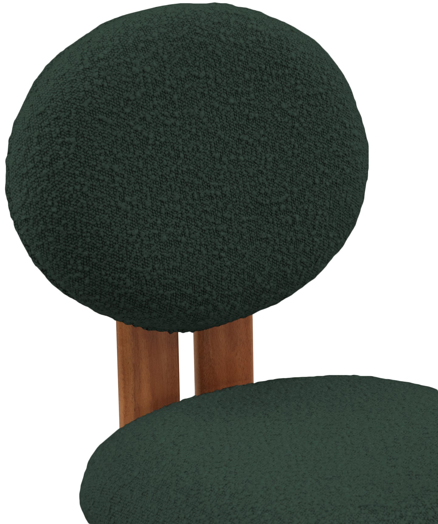 belsa green boucle fabric dining chair c