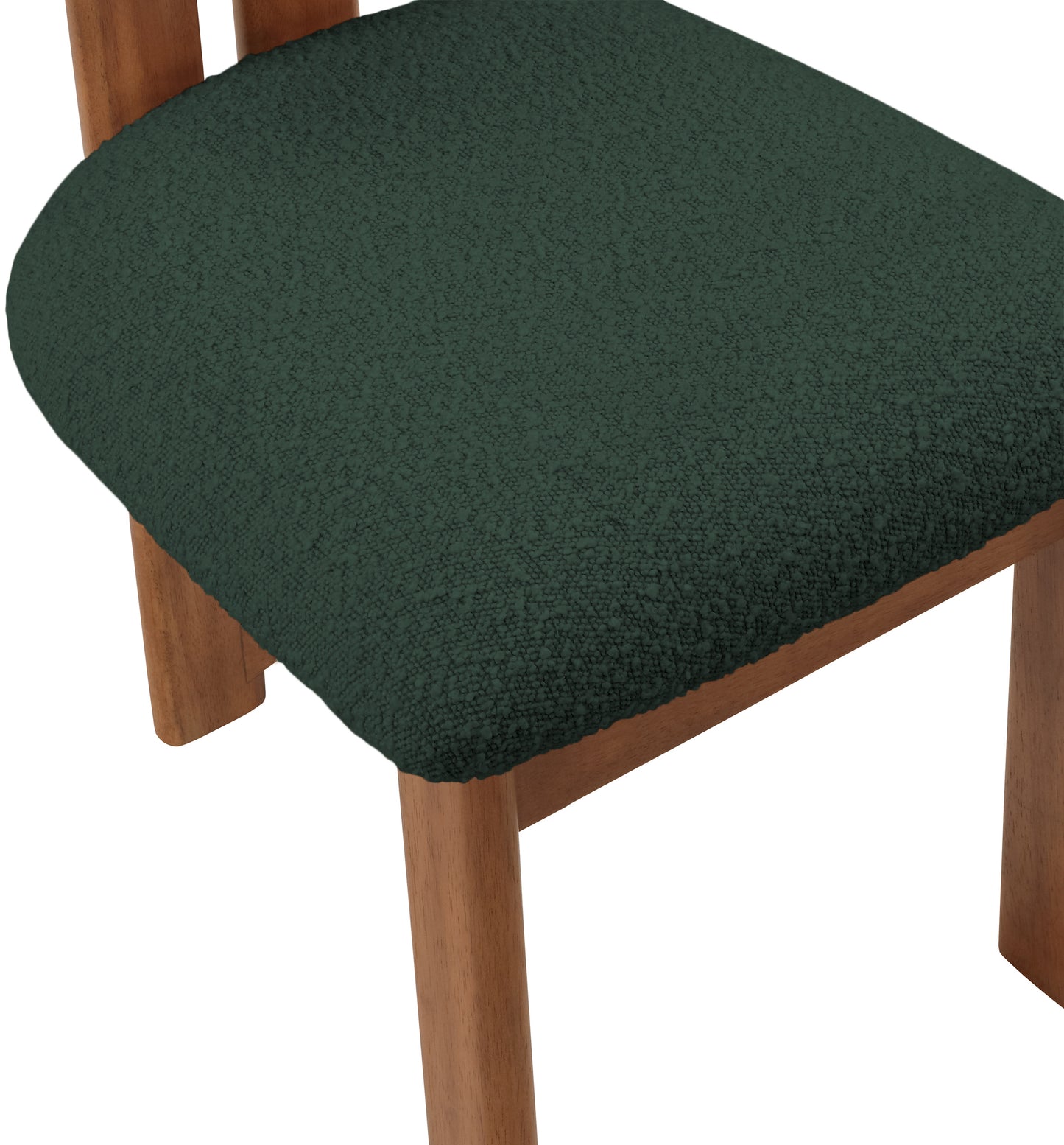 belsa green boucle fabric dining chair c