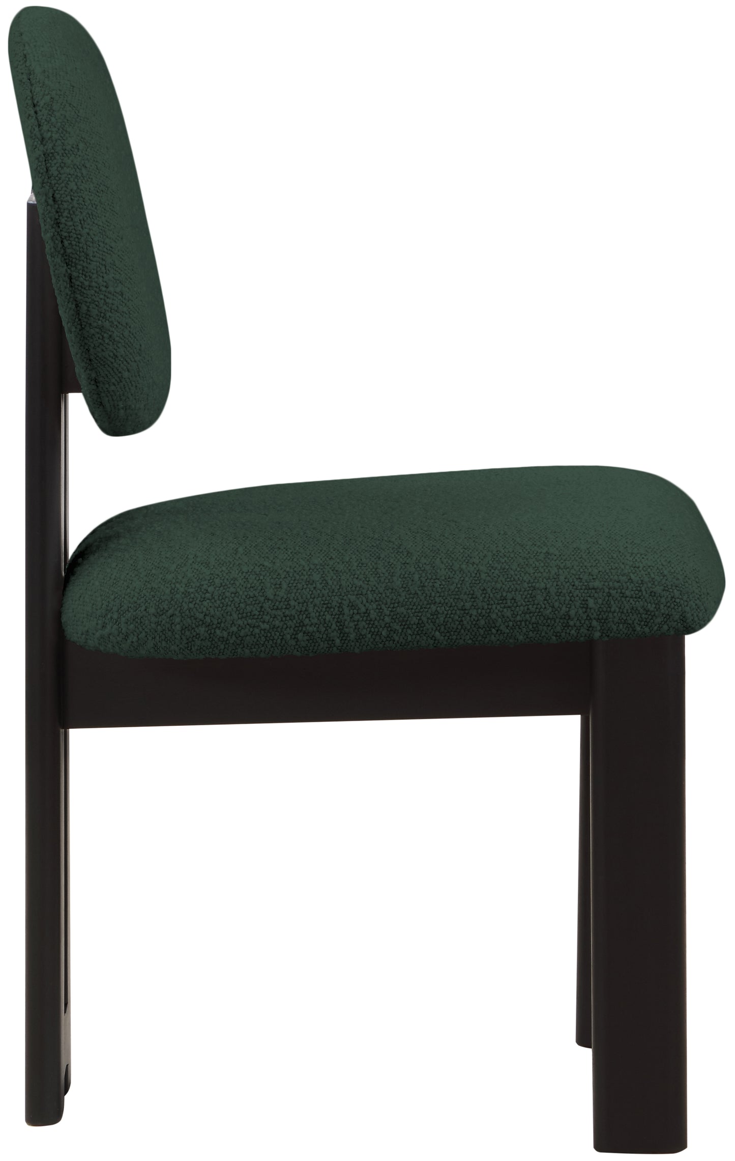 belsa green boucle fabric dining chair c