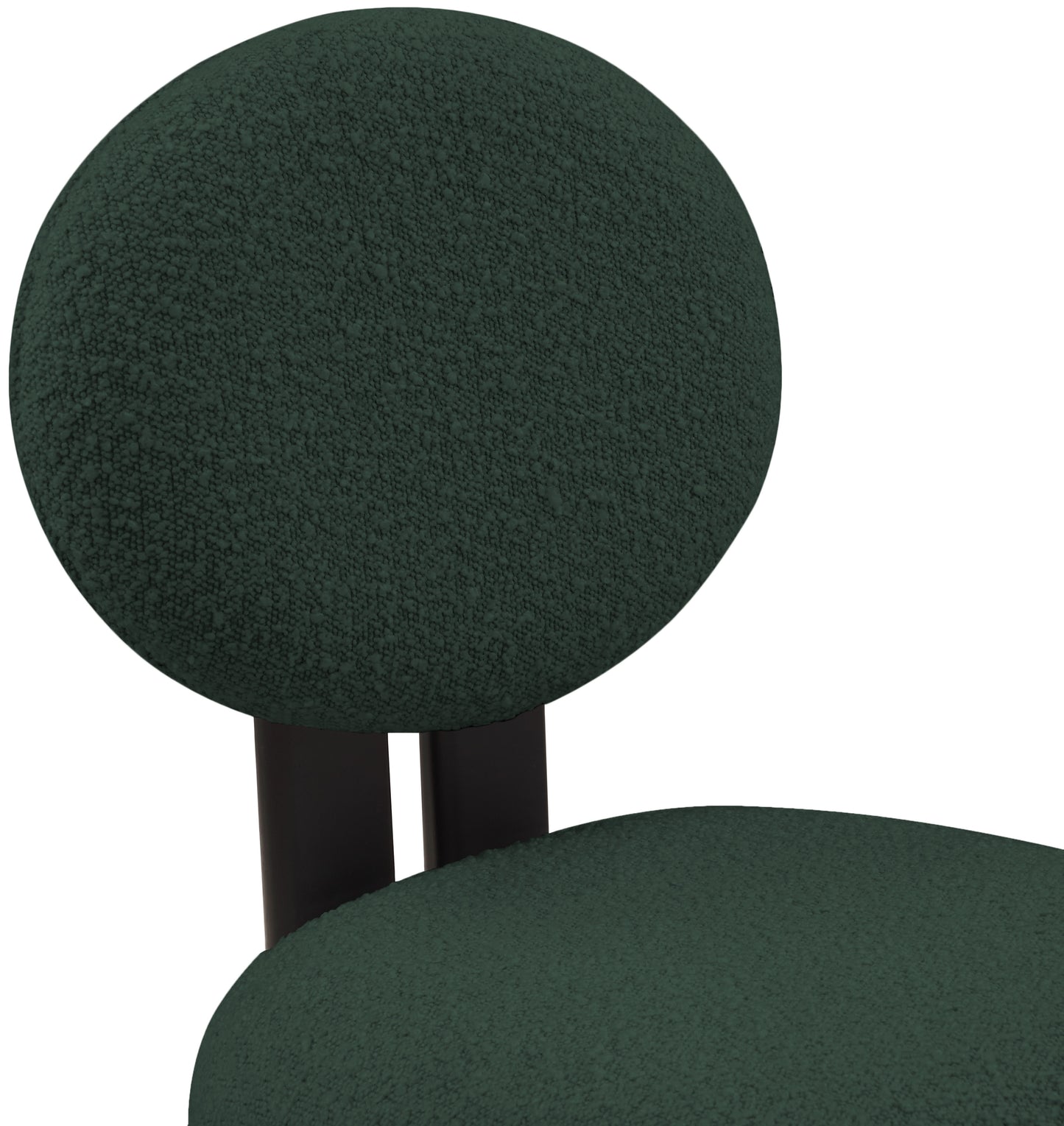 belsa green boucle fabric dining chair c