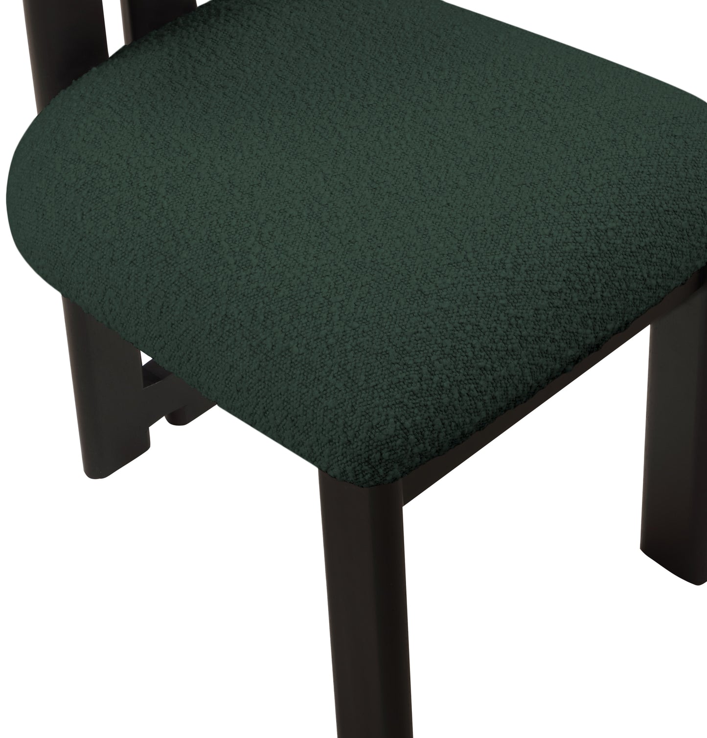 belsa green boucle fabric dining chair c