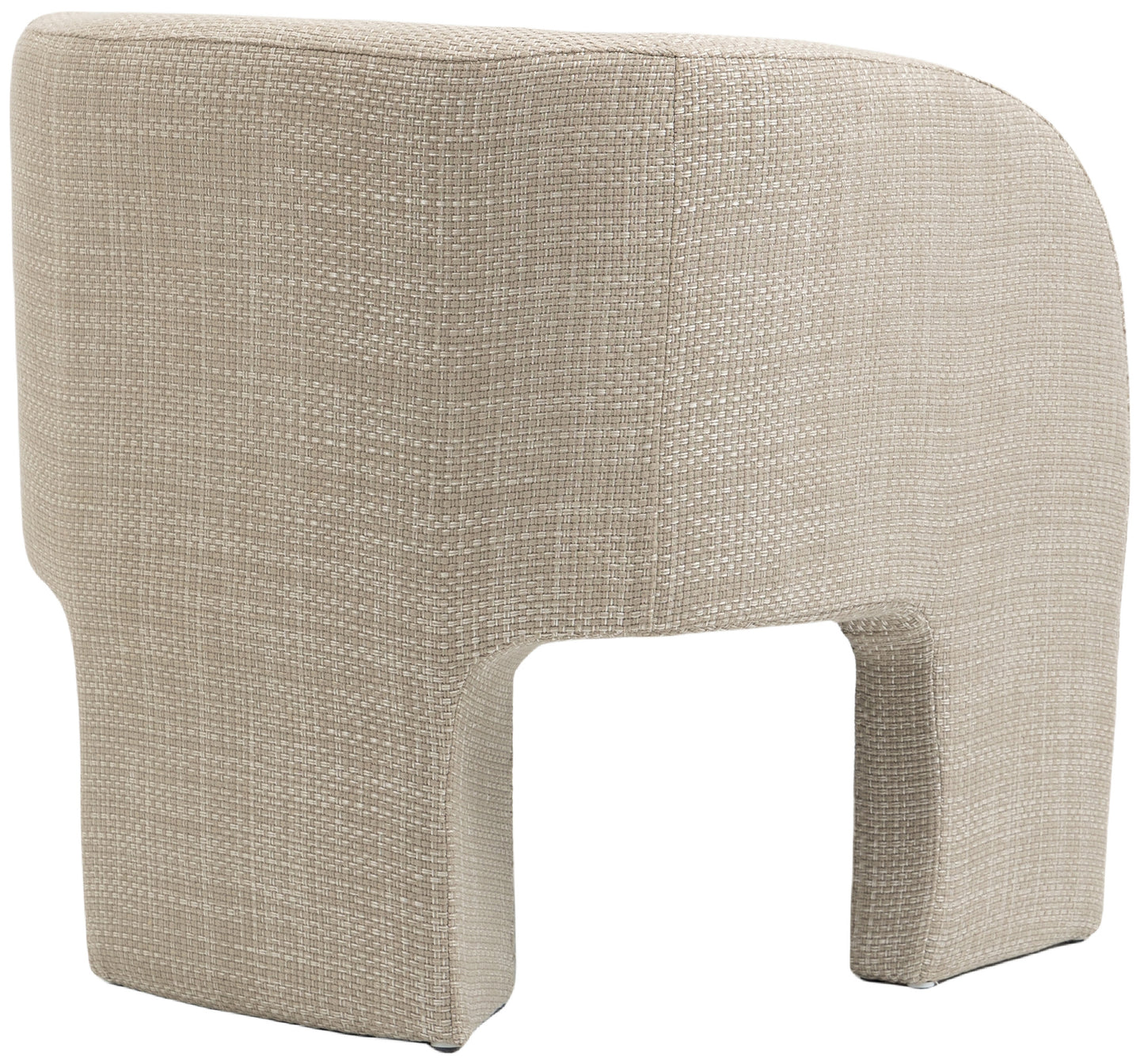 hyde beige weaved polyester fabric accent chair beige