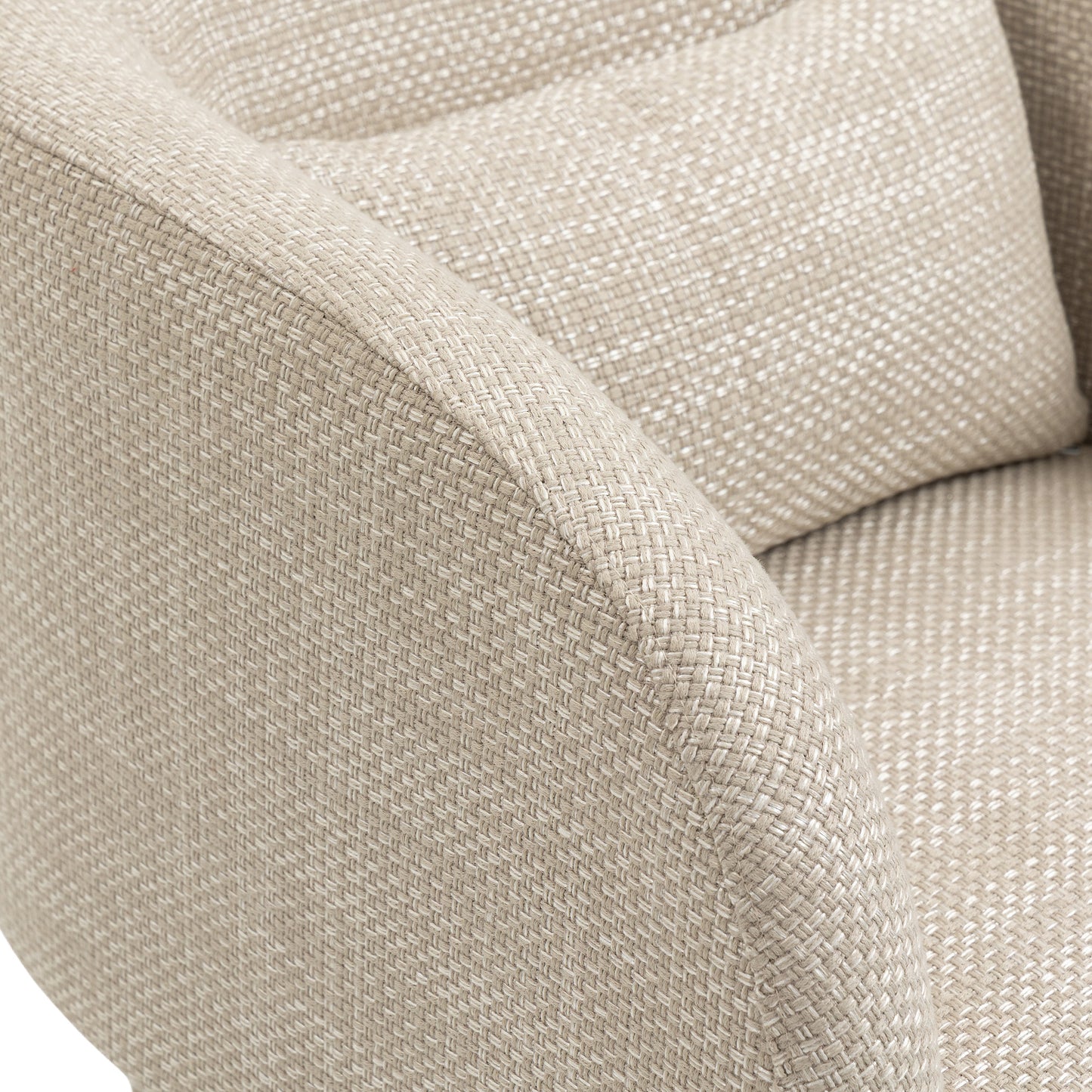 hyde beige weaved polyester fabric accent chair beige